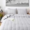 ANNA.Z HOME Twin Quilt Set, Lightweight Bedding Set, Washed Soft Fabric, Silver Grey, Boho Embroidered Coverlet, All-Season, Machine Washable, 3-piece Set, 1 Quilt + 2 Shams (Light Grey, Twin Set) view 4