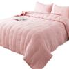 ANNA.Z HOME Twin Quilt Set, 2 Pieces Lightweight Microfiber Bedspread with 1 Pillow Sham, All Season Coverlet Bedding  Blush Pink Twin Set view 1