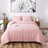 ANNA.Z HOME Twin Quilt Set, 2 Pieces Lightweight Microfiber Bedspread with 1 Pillow Sham, All Season Coverlet Bedding  Blush Pink Twin Set view 2