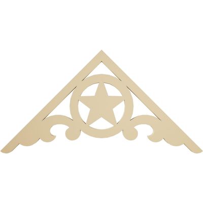 Ekena Millwork GPP036X018X100AUS Austin Architectural Grade PVC Gable Pediments, 36"W x 18"H x 1"P (12/12) Pitch