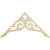 Ekena Millwork GPP048X024X100BOR Bordeaux Architectural Grade PVC Gable Pediments, 48"W x 24"H x 1"P (12/12) Pitch view 1