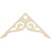 Ekena Millwork GPP048X024X100BOR Bordeaux Architectural Grade PVC Gable Pediments, 48"W x 24"H x 1"P (12/12) Pitch view 4