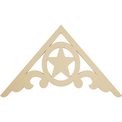 Ekena Millwork GPP036X021X100AUS Austin Architectural Grade PVC Gable Pediments, 36"W x 21"H x 1"P (14/12) Pitch