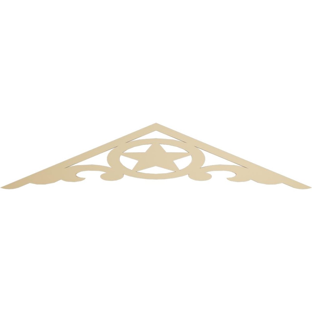 Ekena Millwork GPP060X013X100AUS Austin Architectural Grade PVC Gable Pediments, 60"W x 12 1/2"H x 1"P (5/12) Pitch