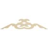 Ekena Millwork GPP036X009X100BOR Bordeaux Architectural Grade PVC Gable Pediments, 36"W x 9"H x 1"P (6/12) Pitch view 1