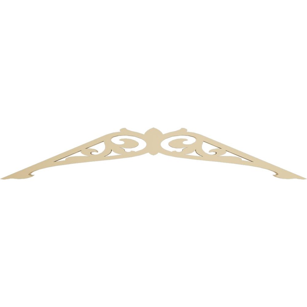 Ekena Millwork GPP036X008X100CEN Cena Architectural Grade PVC Gable Pediments, 36"W x 7 1/2"H x 1"P (5/12) Pitch