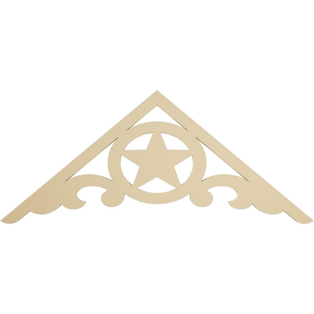 Ekena Millwork GPP048X020X100AUS Austin Architectural Grade PVC Gable Pediments, 48"W x 20"H x 1"P (10/12) Pitch