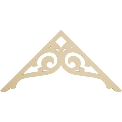 Ekena Millwork GPP036X018X100BOR Bordeaux Architectural Grade PVC Gable Pediments, 36"W x 18"H x 1"P (12/12) Pitch