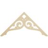 Ekena Millwork GPP036X018X100BOR Bordeaux Architectural Grade PVC Gable Pediments, 36"W x 18"H x 1"P (12/12) Pitch view 1