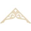 Ekena Millwork GPP036X018X100BOR Bordeaux Architectural Grade PVC Gable Pediments, 36"W x 18"H x 1"P (12/12) Pitch view 4