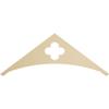 Ekena Millwork GPP060X023X100TUR Turner Architectural Grade PVC Gable Pediments, 60"W x 22 1/2"H x 1"P (9/12) Pitch view 1