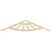 Ekena Millwork GPP036X008X100CWW Classic Wagon Wheel Architectural Grade PVC Gable Pediments, 36"W x 7 1/2"H x 1"P (5/12) Pitch view 1