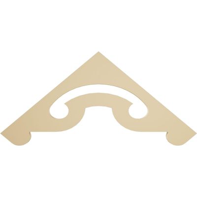 Ekena Millwork GPP036X015X100NOR Northwest Architectural Grade PVC Gable Pediments, 36"W x 15"H x 1"P (10/12) Pitch