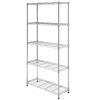 5 Tier Wire Shelving Rack Storage Metal Shelf Wire Shelving Unit 72" Hx36 Wx14 D 1250 LBS Capacity Sturdy Steel Heavy Duty 5 Tier Layer Rack for Restaurant Garage Pantry Kitchen Garage Rack Chrome view 1