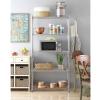 5 Tier Wire Shelving Rack Storage Metal Shelf Wire Shelving Unit 72" Hx36 Wx14 D 1250 LBS Capacity Sturdy Steel Heavy Duty 5 Tier Layer Rack for Restaurant Garage Pantry Kitchen Garage Rack Chrome view 2