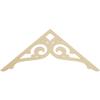 Ekena Millwork GPP036X015X100BOR Bordeaux Architectural Grade PVC Gable Pediments, 36"W x 15"H x 1"P (10/12) Pitch view 1