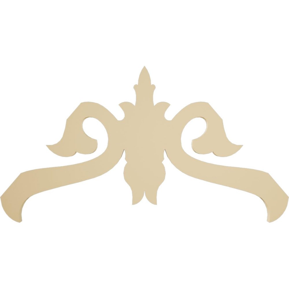 Ekena Millwork GPP036X021X100FLO Florence Architectural Grade PVC Gable Pediments, 36"W x 21"H x 1"P (14/12) Pitch