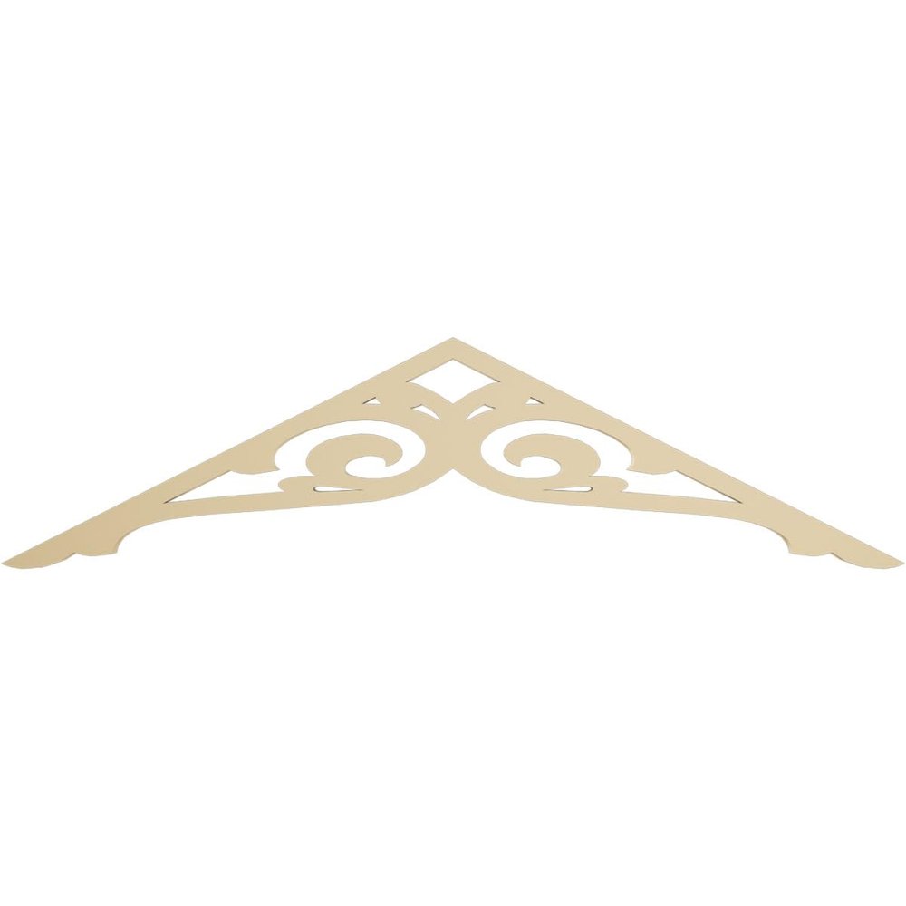 Ekena Millwork GPP048X012X100BOR Bordeaux Architectural Grade PVC Gable Pediments, 48"W x 12"H x 1"P (6/12) Pitch