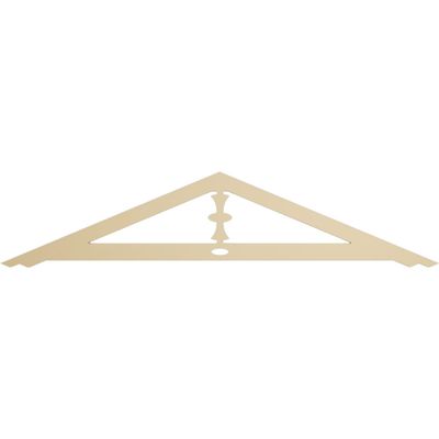 Ekena Millwork GPP060X013X100ART Artisan Architectural Grade PVC Gable Pediments, 60"W x 12 1/2"H x 1"P (5/12) Pitch