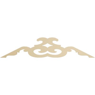 Ekena Millwork GPP060X015X100BEN Benson Architectural Grade PVC Gable Pediments, 60"W x 15"H x 1"P (6/12) Pitch