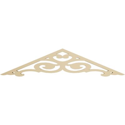 Ekena Millwork GPP036X008X100KEN Kendall Architectural Grade PVC Gable Pediments, 36"W x 7 1/2"H x 1"P (5/12) Pitch