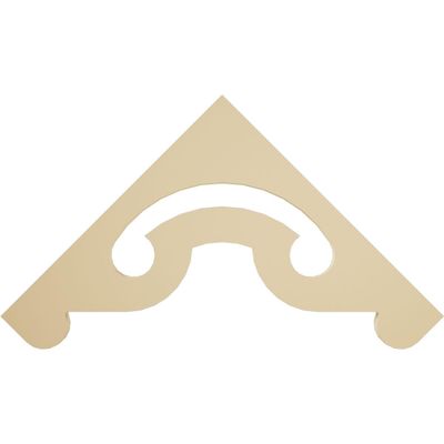 Ekena Millwork GPP036X018X100NOR Northwest Architectural Grade PVC Gable Pediments, 36"W x 18"H x 1"P (12/12) Pitch