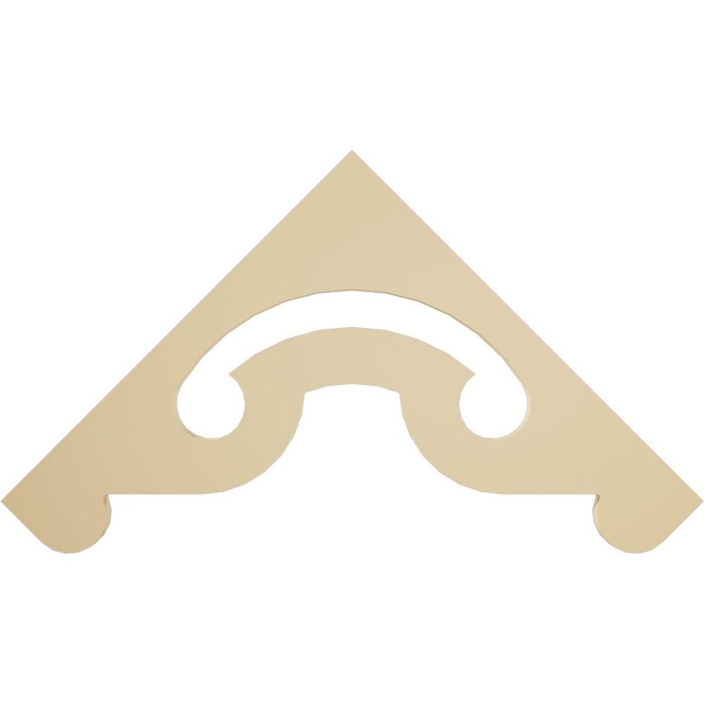 Ekena Millwork GPP036X018X100NOR Northwest Architectural Grade PVC Gable Pediments, 36"W x 18"H x 1"P (12/12) Pitch