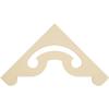 Ekena Millwork GPP036X018X100NOR Northwest Architectural Grade PVC Gable Pediments, 36"W x 18"H x 1"P (12/12) Pitch view 4