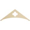 Ekena Millwork GPP048X018X100TUR Turner Architectural Grade PVC Gable Pediments, 48"W x 18"H x 1"P (9/12) Pitch view 1