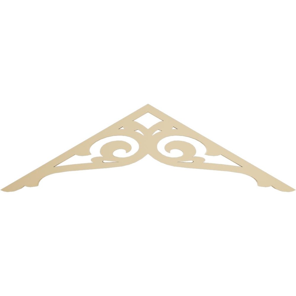 Ekena Millwork GPP048X014X100BOR Bordeaux Architectural Grade PVC Gable Pediments, 48"W x 14"H x 1"P (7/12) Pitch