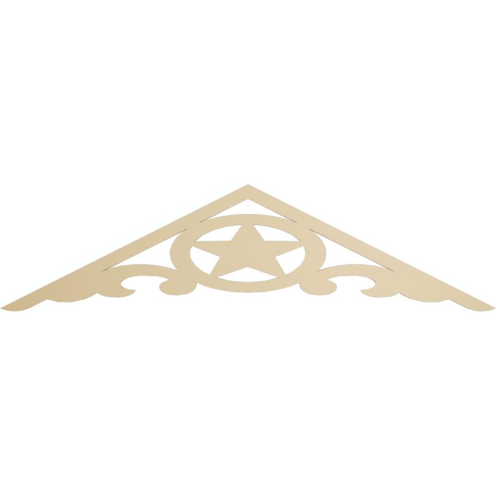 Ekena Millwork GPP072X018X100AUS Austin Architectural Grade PVC Gable Pediments, 72"W x 18"H x 1"P (6/12) Pitch