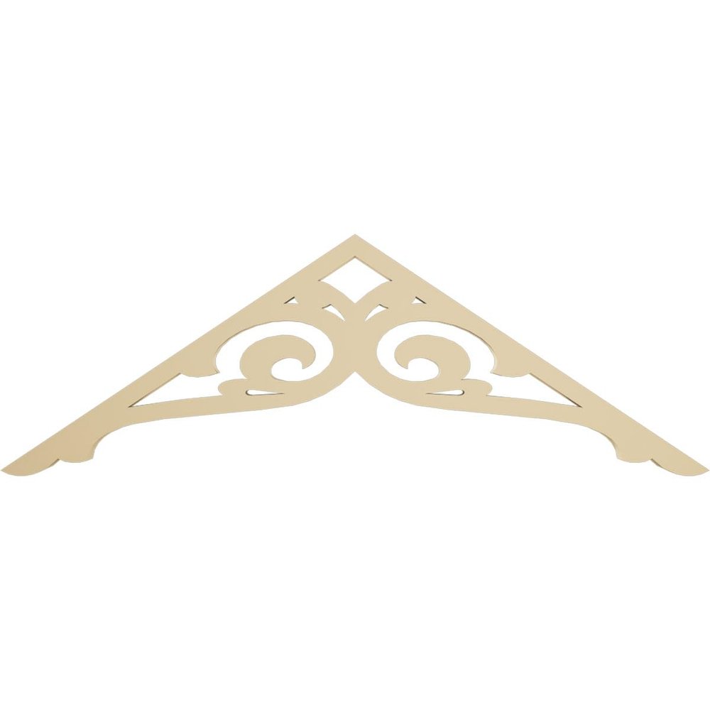 Ekena Millwork GPP036X012X100BOR Bordeaux Architectural Grade PVC Gable Pediments, 36"W x 12"H x 1"P (8/12) Pitch