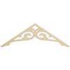 Ekena Millwork GPP036X012X100BOR Bordeaux Architectural Grade PVC Gable Pediments, 36"W x 12"H x 1"P (8/12) Pitch view 1