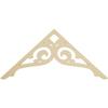 Ekena Millwork GPP036X017X100BOR Bordeaux Architectural Grade PVC Gable Pediments, 36"W x 16 1/2"H x 1"P (11/12) Pitch view 1