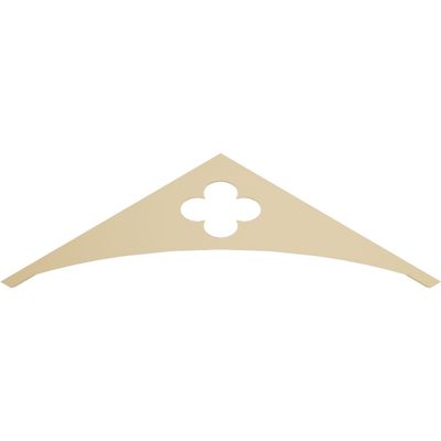 Ekena Millwork GPP036X011X100TUR Turner Architectural Grade PVC Gable Pediments, 36"W x 10 1/2"H x 1"P (7/12) Pitch