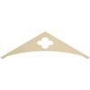 Ekena Millwork GPP036X011X100TUR Turner Architectural Grade PVC Gable Pediments, 36"W x 10 1/2"H x 1"P (7/12) Pitch view 1