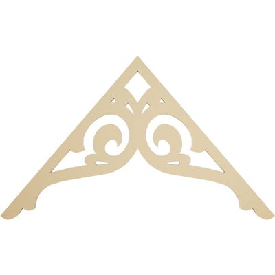 Ekena Millwork GPP048X028X100BOR Bordeaux Architectural Grade PVC Gable Pediments, 48"W x 28"H x 1"P (14/12) Pitch
