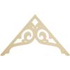 Ekena Millwork GPP048X028X100BOR Bordeaux Architectural Grade PVC Gable Pediments, 48"W x 28"H x 1"P (14/12) Pitch view 1