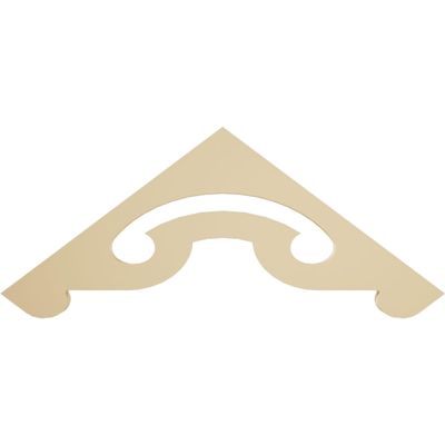 Ekena Millwork GPP036X014X100NOR Northwest Architectural Grade PVC Gable Pediments, 36"W x 13 1/2"H x 1"P (9/12) Pitch