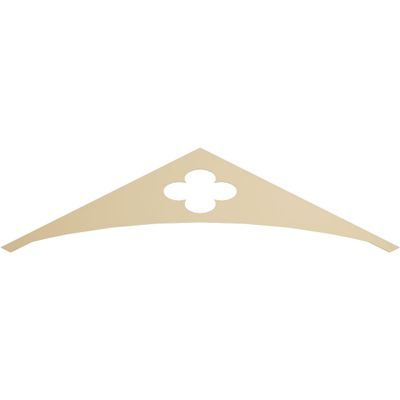 Ekena Millwork GPP060X015X100TUR Turner Architectural Grade PVC Gable Pediments, 60"W x 15"H x 1"P (6/12) Pitch