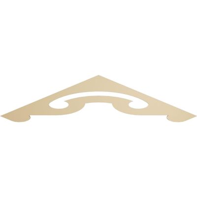 Ekena Millwork GPP072X015X100NOR Northwest Architectural Grade PVC Gable Pediments, 72"W x 15"H x 1"P (5/12) Pitch