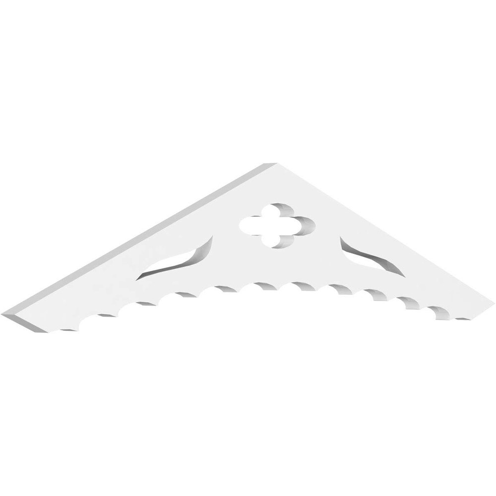 Ekena Millwork GPP036X008X100WEL Wellington Architectural Grade PVC Gable Pediments, 36"W x 7 1/2"H x 1"P (5/12) Pitch