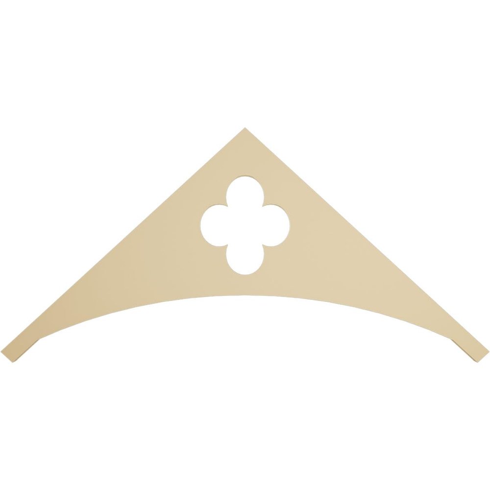 Ekena Millwork GPP048X022X100TUR Turner Architectural Grade PVC Gable Pediments, 48"W x 22"H x 1"P (11/12) Pitch