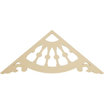 Ekena Millwork GPP036X015X100WAG Wagon Wheel Architectural Grade PVC Gable Pediments, 36"W x 15"H x 1"P (10/12) Pitch