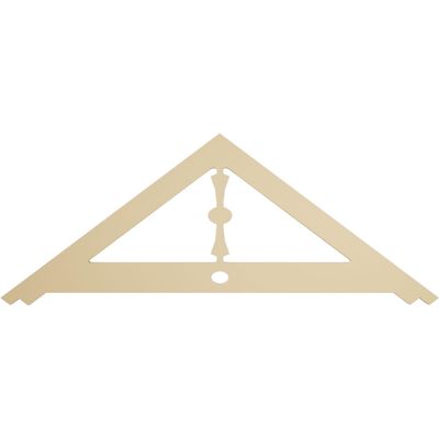 Ekena Millwork GPP060X023X100ART Artisan Architectural Grade PVC Gable Pediments, 60"W x 22 1/2"H x 1"P (9/12) Pitch