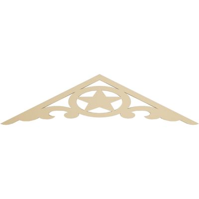 Ekena Millwork GPP036X009X100AUS Austin Architectural Grade PVC Gable Pediments, 36"W x 9"H x 1"P (6/12) Pitch