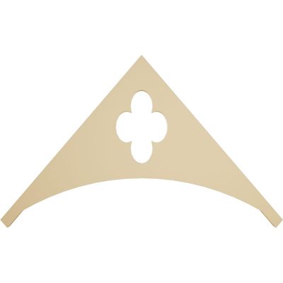 Ekena Millwork GPP036X021X100TUR Turner Architectural Grade PVC Gable Pediments, 36"W x 21"H x 1"P (14/12) Pitch