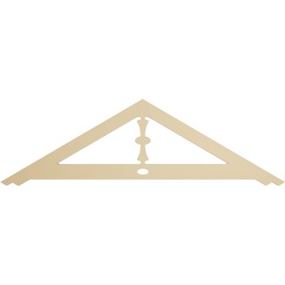 Ekena Millwork GPP060X018X100ART Artisan Architectural Grade PVC Gable Pediments, 60"W x 17 1/2"H x 1"P (7/12) Pitch