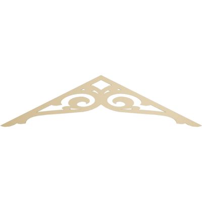 Ekena Millwork GPP072X018X100BOR Bordeaux Architectural Grade PVC Gable Pediments, 72"W x 18"H x 1"P (6/12) Pitch