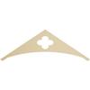 Ekena Millwork GPP048X016X100TUR Turner Architectural Grade PVC Gable Pediments, 48"W x 16"H x 1"P (8/12) Pitch view 1
